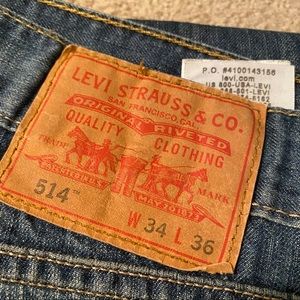 Men’s Levi’s jeans.